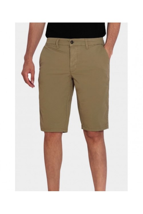 Ανδρική τσίνος βερμούδα GEOFREY 3GUYS LIGHT BEIGE  CHINO