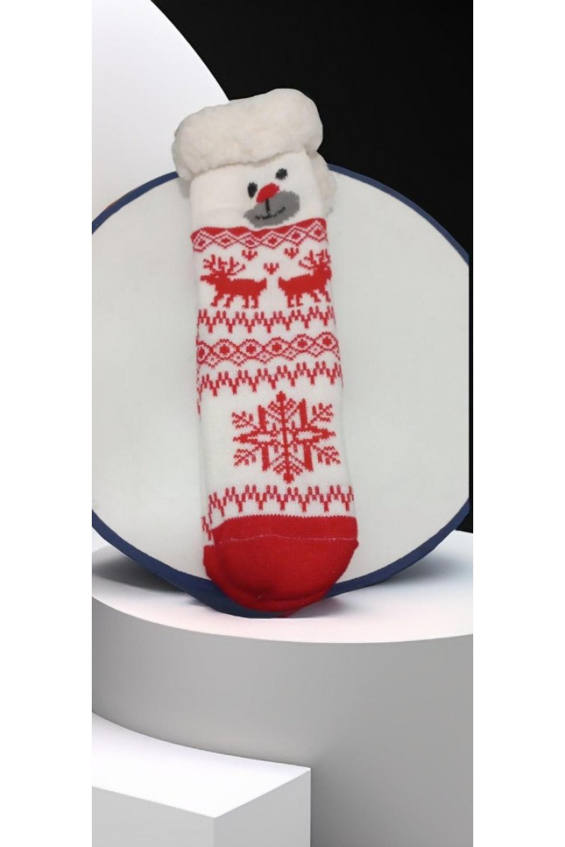kid's festive slippers socks