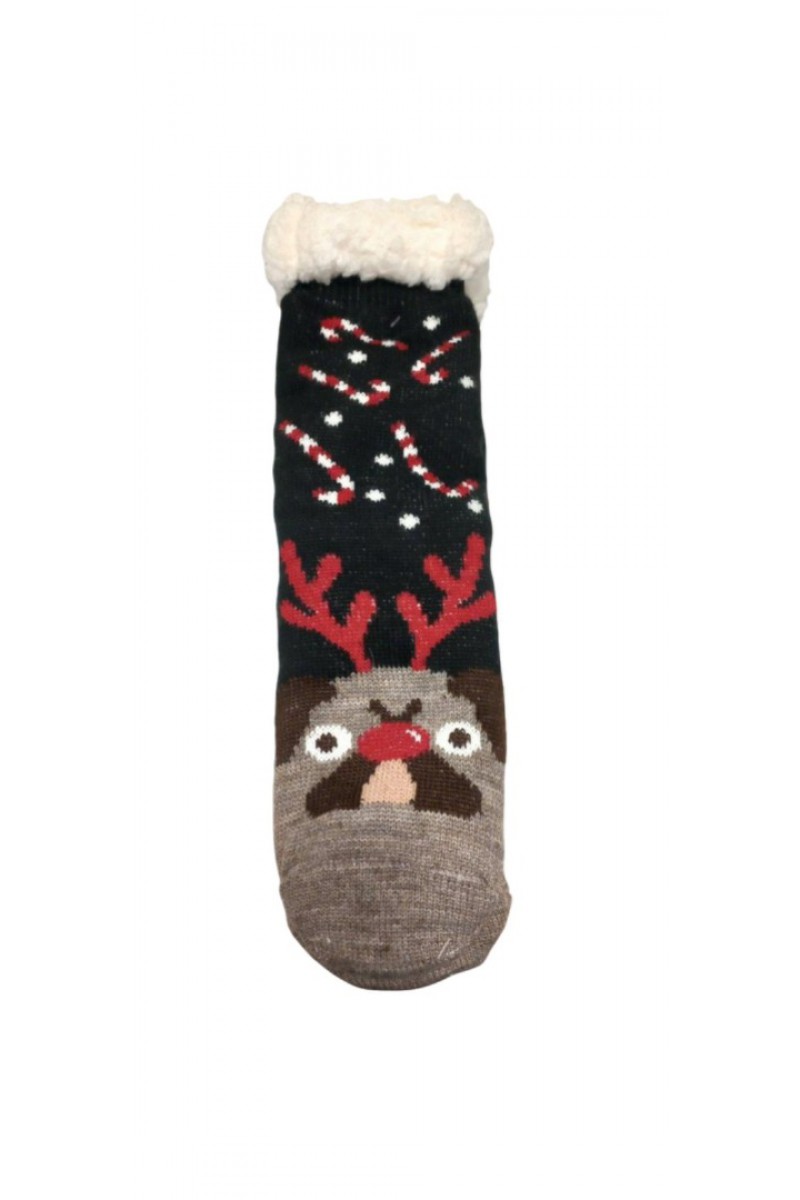 kid's festive slippers socks