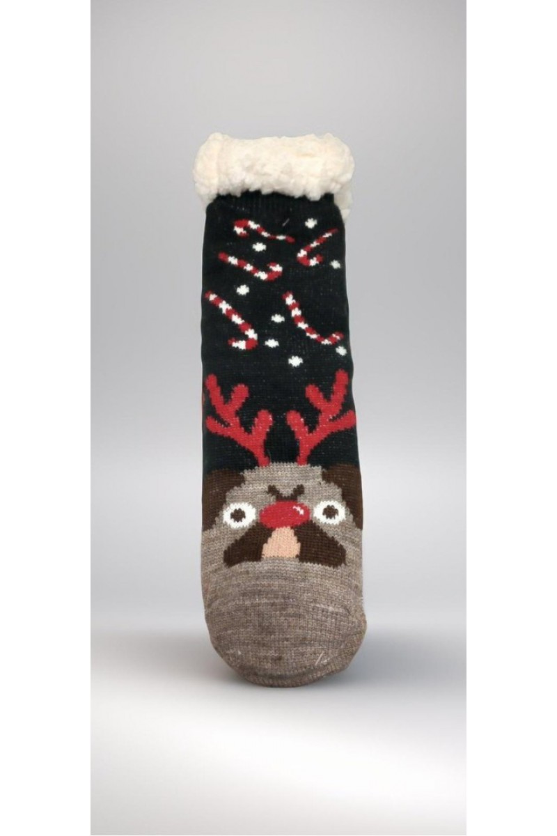 kid's festive slippers socks