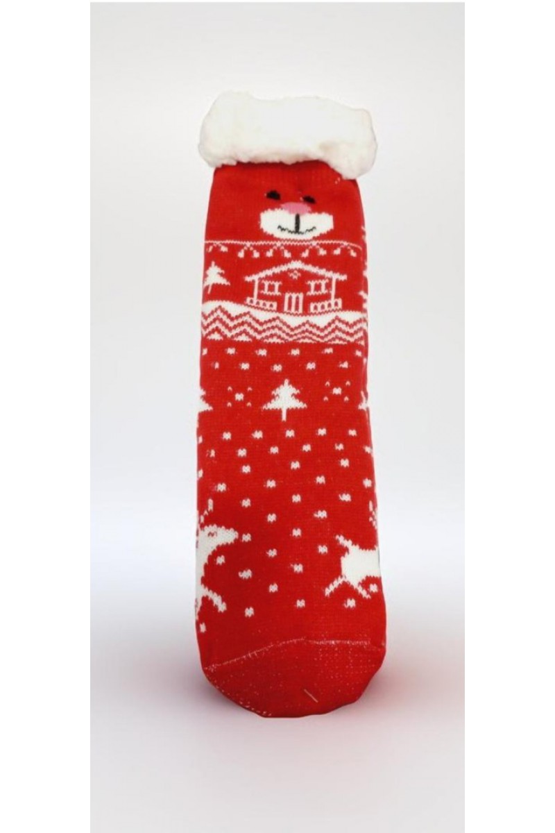 kid's festive slippers socks