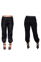 LEATHER JOGGERS TROUSERS