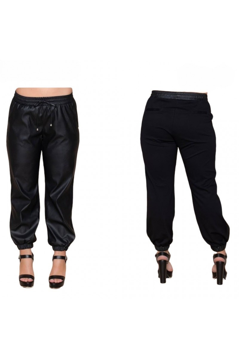 LEATHER JOGGERS TROUSERS