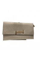 Clutch Τσάντα Φάκελος σε Σαμπανί Μεταλλική Απόχρωση