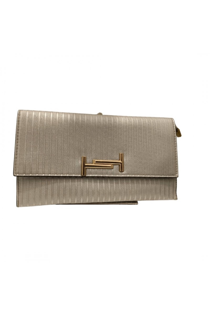 Clutch Τσάντα Φάκελος σε Σαμπανί Μεταλλική Απόχρωση