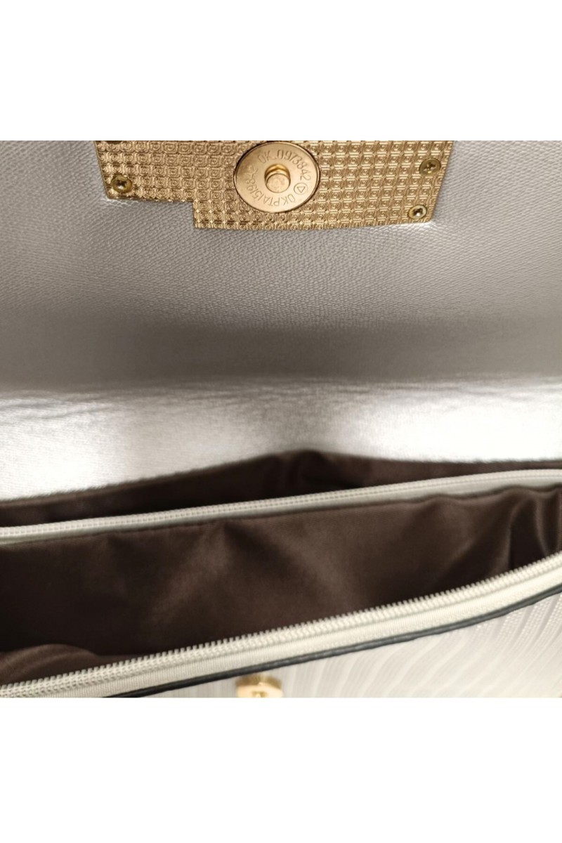 Clutch Τσάντα Φάκελος σε Σαμπανί Μεταλλική Απόχρωση