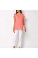 ΜΠΛΟΥΖΑ T-shirt με V λαιμό-ΠΟΡΤΟΚΑΛΙ NOOBASS