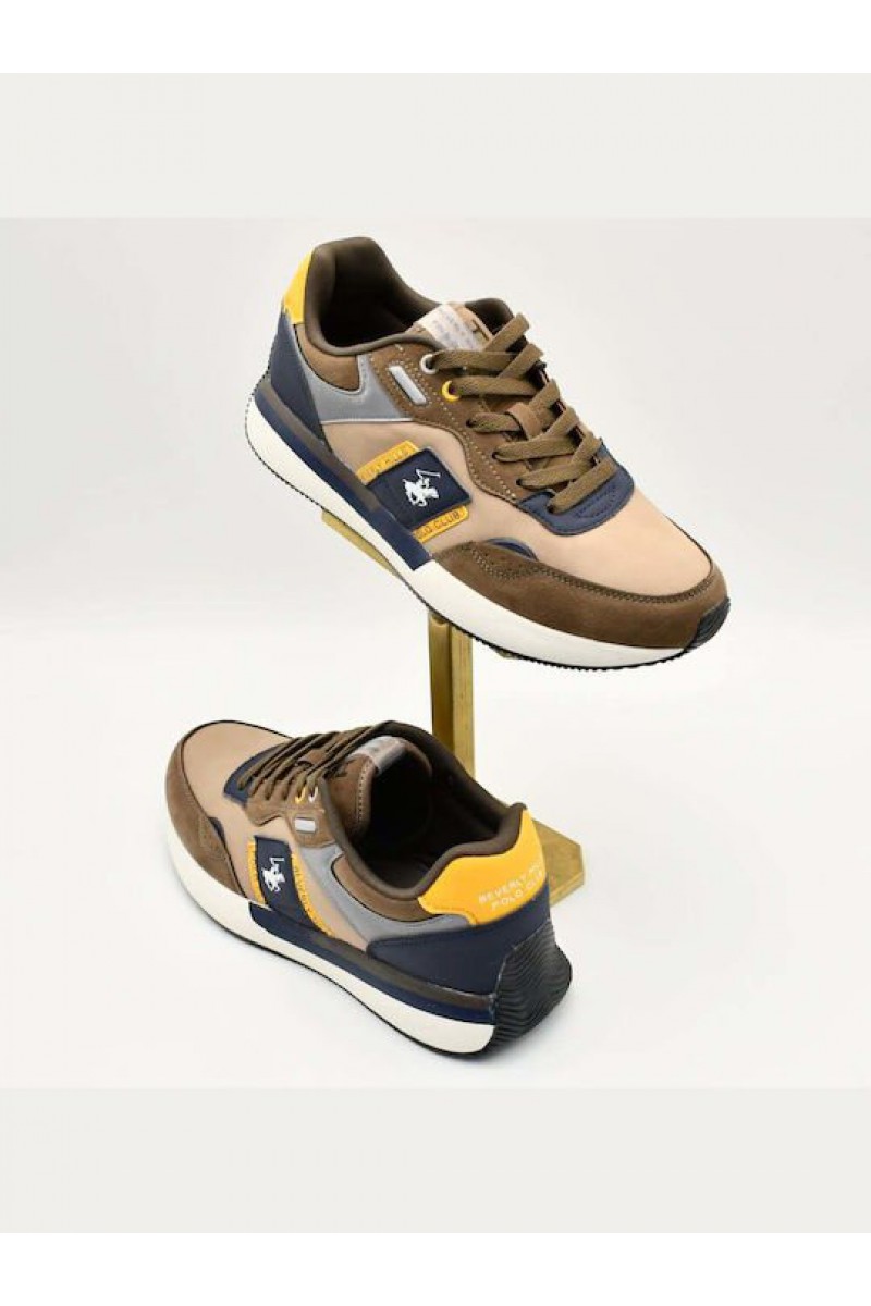 Ανδρικά sneakers Beverly Hills Polo Club BROWN-ΚΑΦΕ  S00HM6852