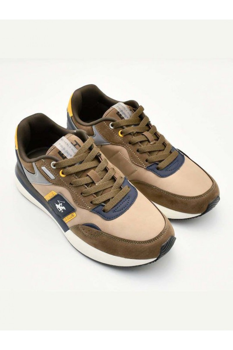 Ανδρικά sneakers Beverly Hills Polo Club BROWN-ΚΑΦΕ  S00HM6852