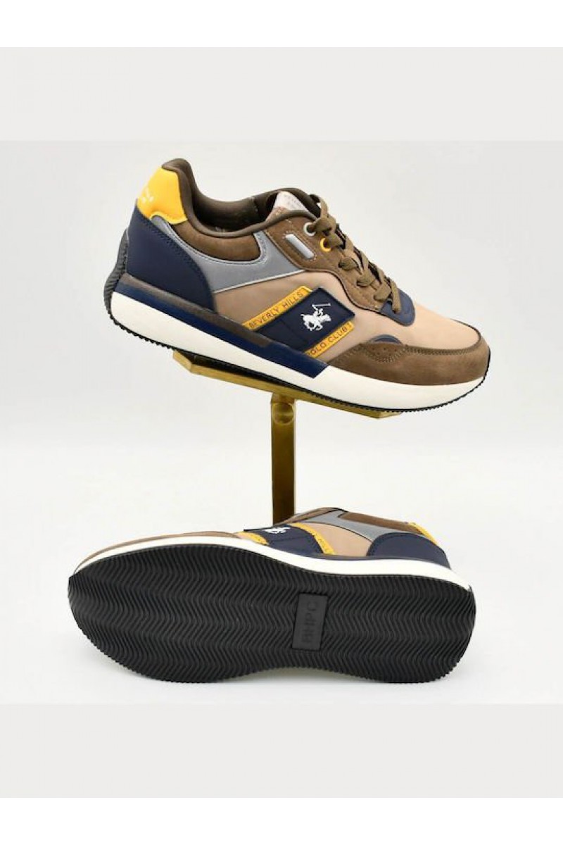 Ανδρικά sneakers Beverly Hills Polo Club BROWN-ΚΑΦΕ  S00HM6852